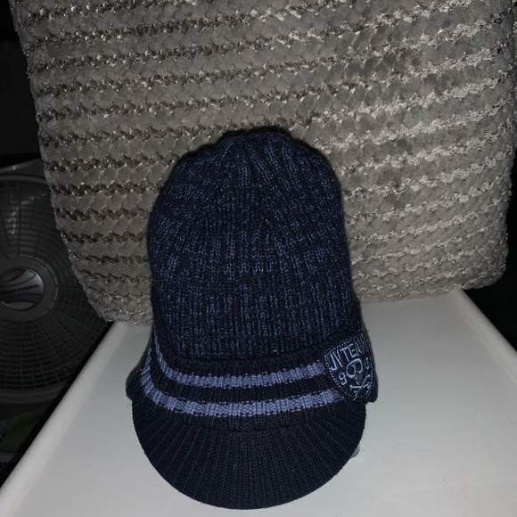 CHILDRENS PLACE winter hat w/visor blue YOUTH S (free w/purchase) - Picture 9 of 9